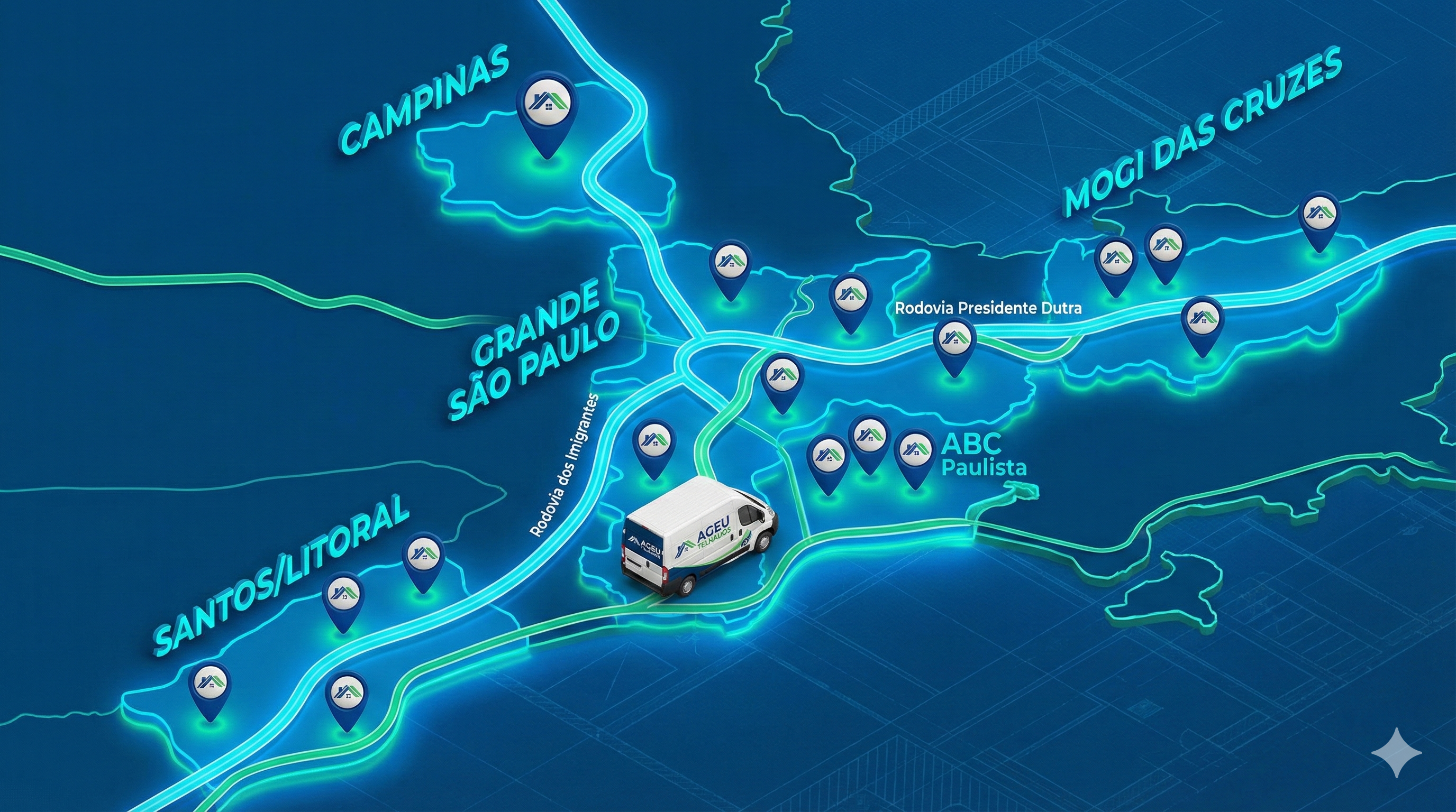 Mapa de atendimento Ageu Telhados